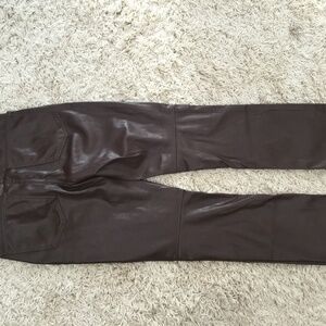 Gap dark brown Leather like pants
